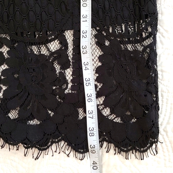 Lulus Black Floral Lace Long Sleeve Midi Dress/ Size S - Picture 10 of 10